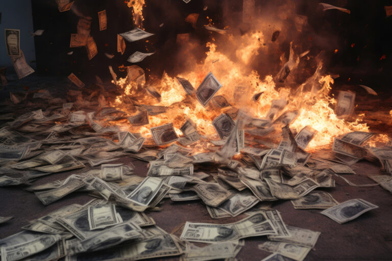 Geld in Flammen Geldverbrennung-AdobeStock_612792146-mobile